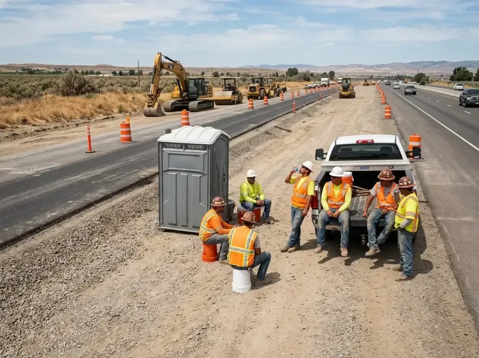 highway-road-construction-crew-007 — frequently asked questions, Porta Potty and Restroom Rentals in Huntsville, AR